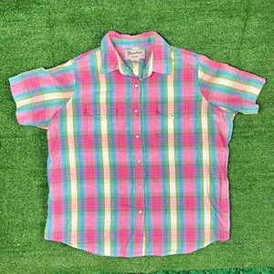 Vintage Plaid Wrangler Pearl Snap Shirt